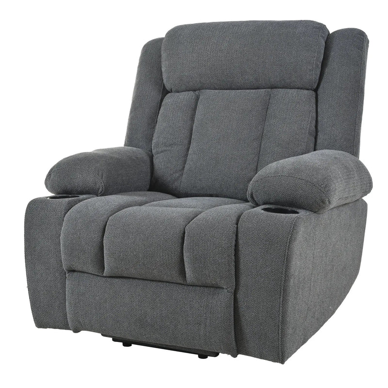 Power Lift Recliner Chair With Extended Footrest, Remote Control, Cup Holders, And Side Pockets by HouseOfZazla