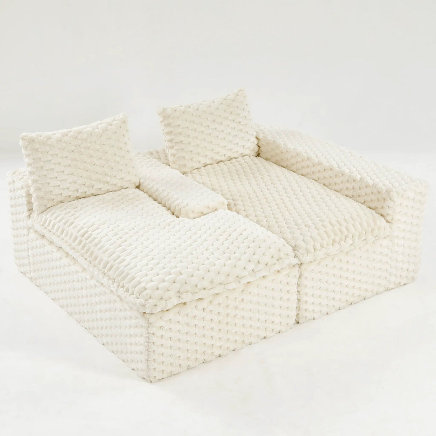 Modular Sofa, Convertible Twin Seat With Chaise Lounge by Unique Piece Furniture