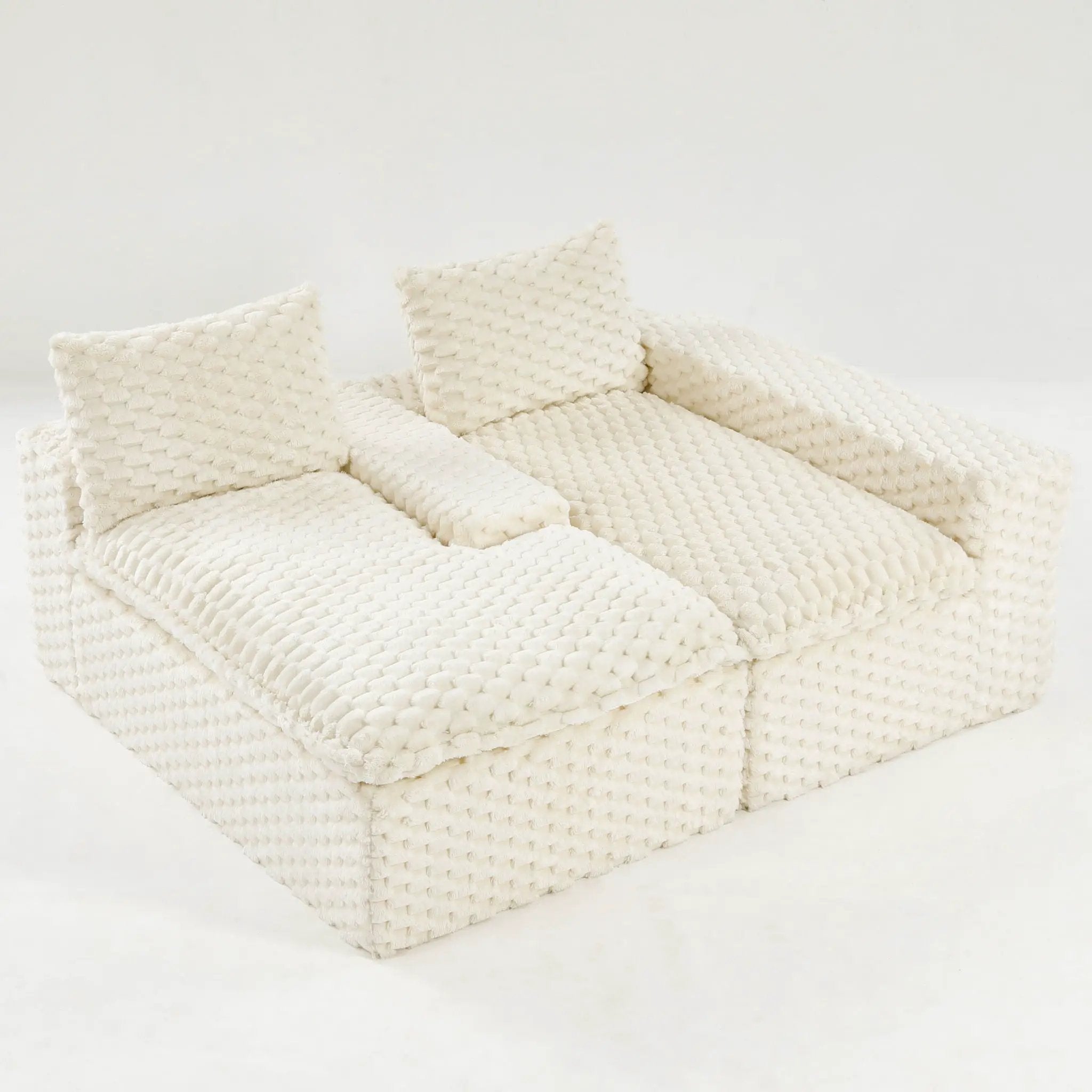 Modular Sofa, Convertible Twin Seat With Chaise Lounge by HouseOfZazla
