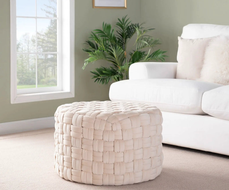 Braided - Versatile Round Ottoman by Unique Piece Furniture