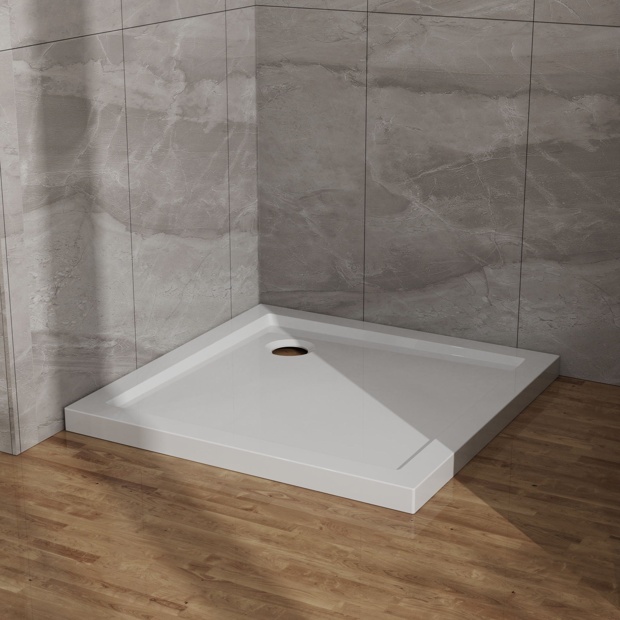 In Corner Drain Shower Base by HouseOfZazla