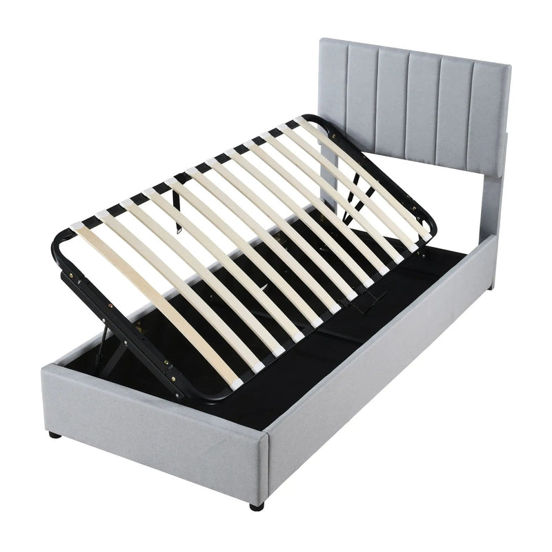 Upholstered Platform Bed With A Hydraulic Storage System by HouseOfZazla