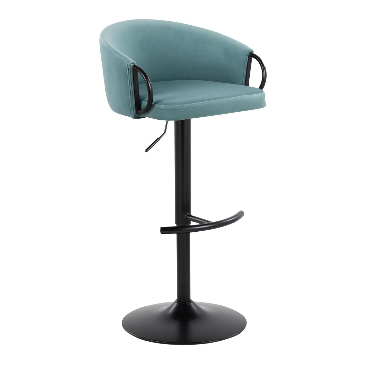 Claire - Contemporary Adjustable Barstool With Swivel With Rounded T Footrest (Set of 2) by Unique Piece Furniture