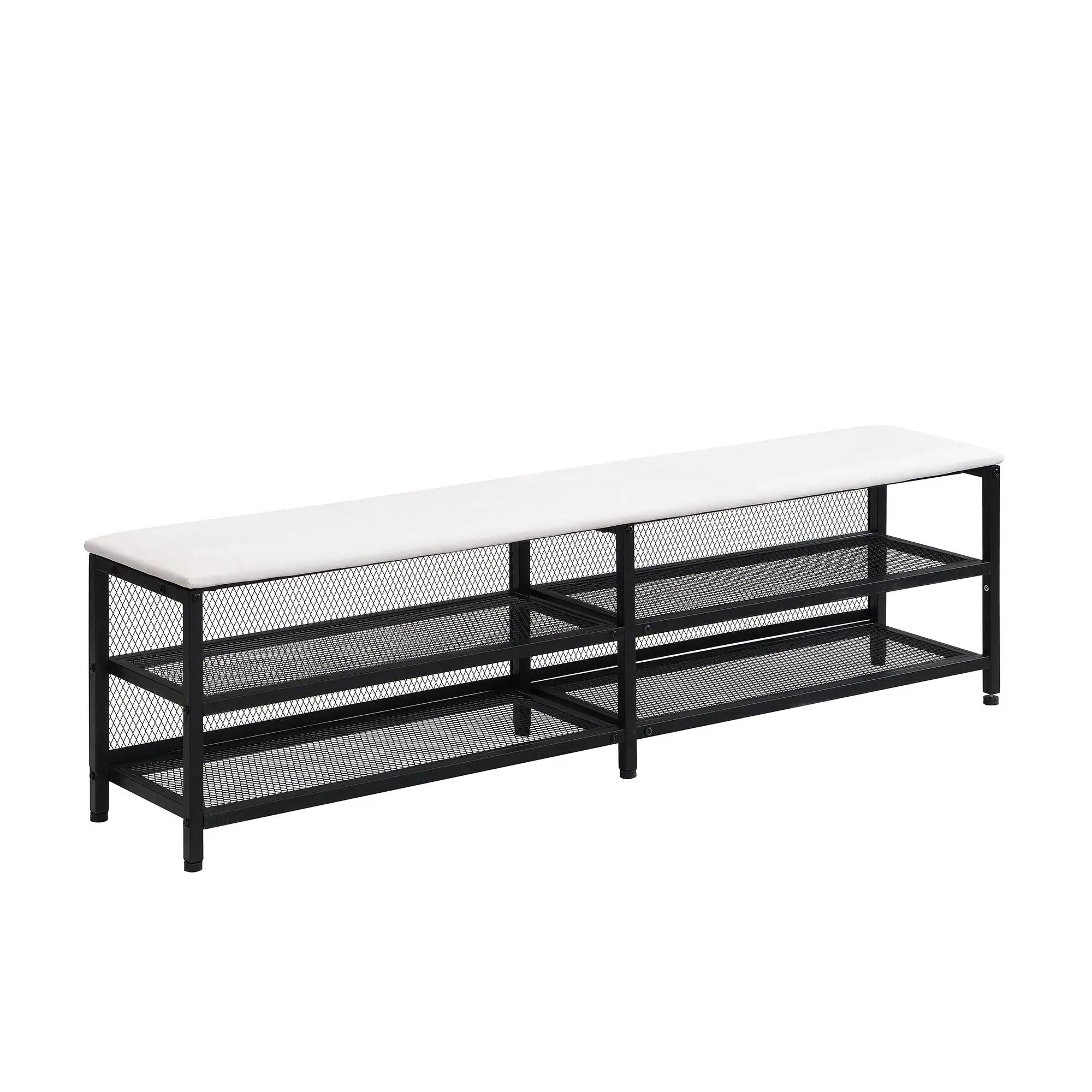 Platform Bed With 2 Tier Storage Shelves, Storage Cabinet by HouseOfZazla