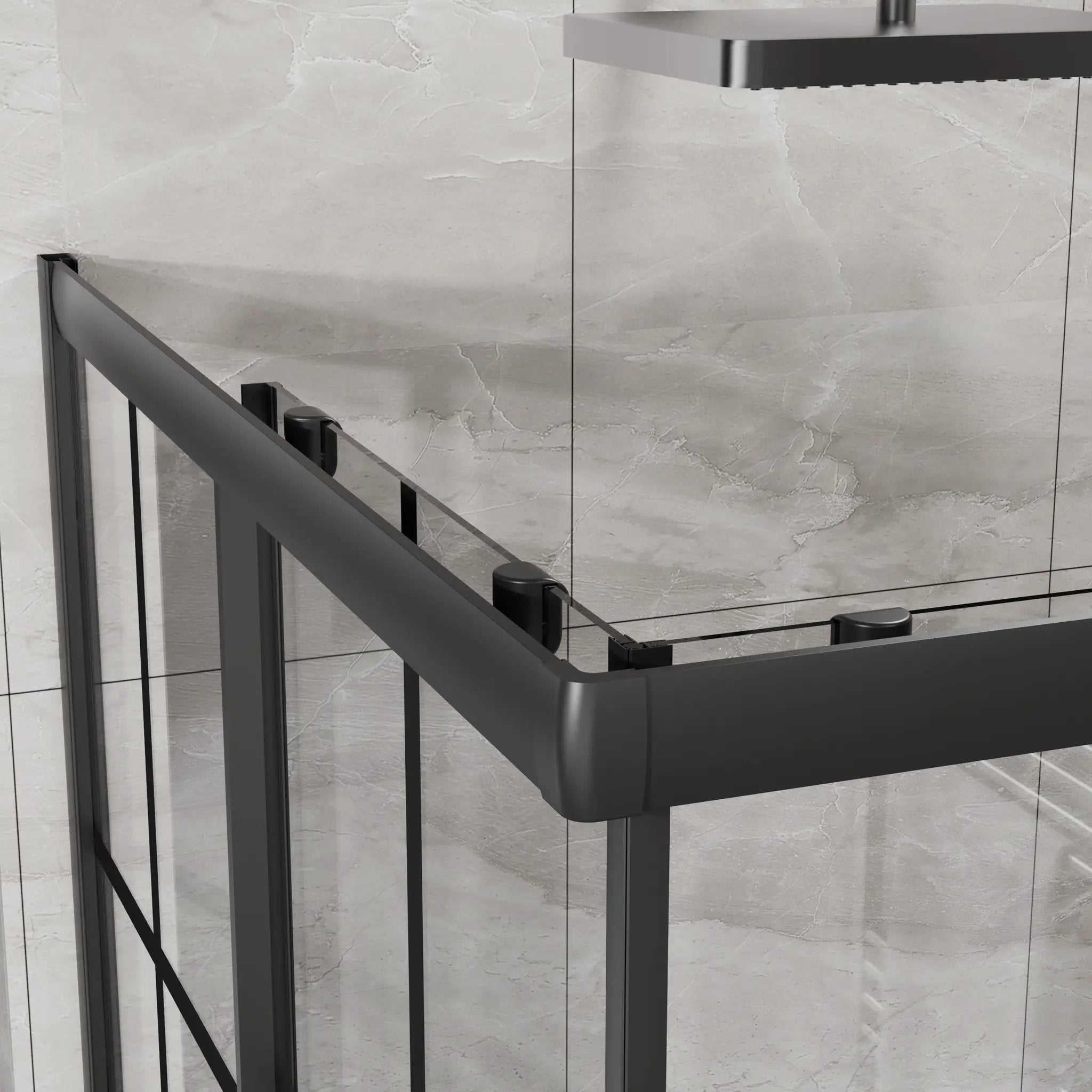 Goodyo Corner Shower Door - 36" D x 36" W x 72" H by HouseOfZazla