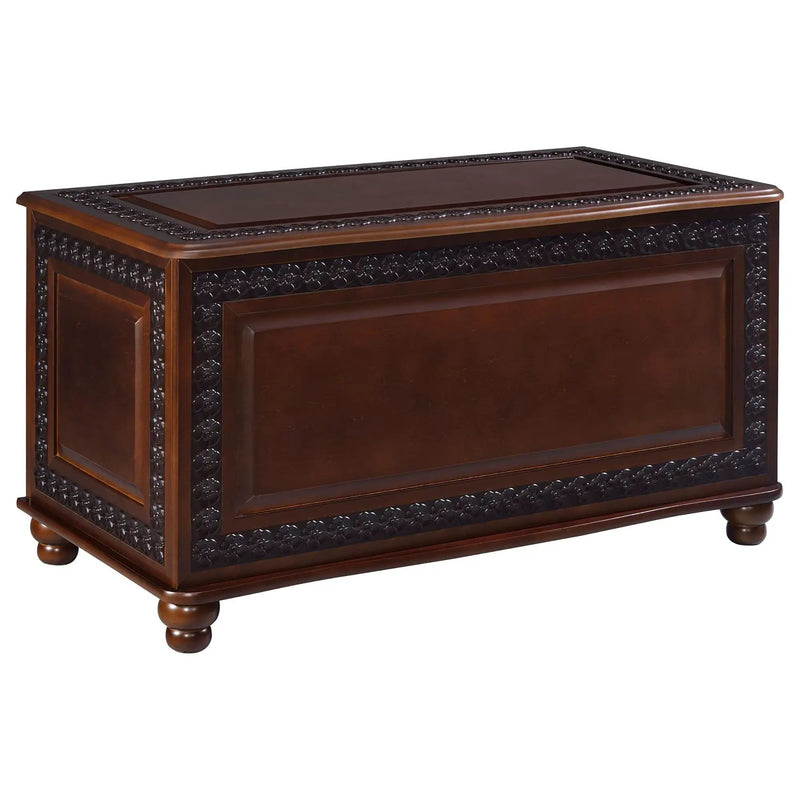 Ornate - Deep Flip Open Storage Cedar Chest With Cedar Lining - Brown by HouseOfZazla
