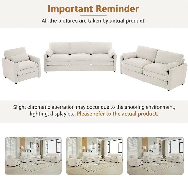Cozy Upholstered Sofa Set For Living Room by Unique Piece Furniture