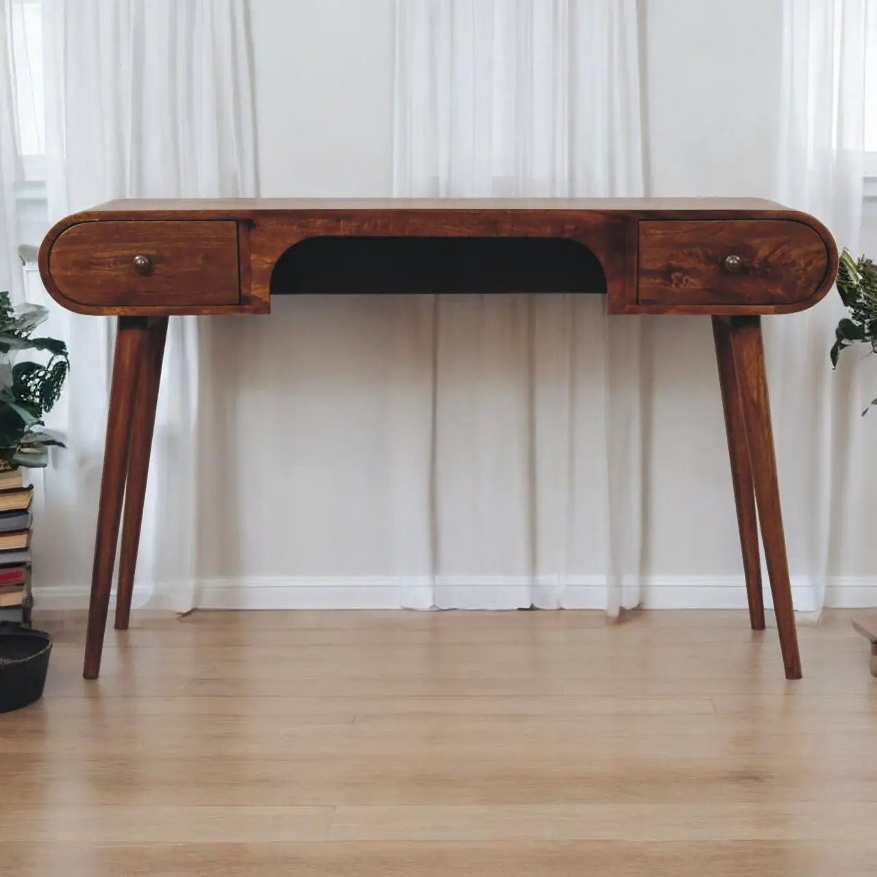 London - Arch Writing Desk - Dark Brown by Unique Piece Furniture