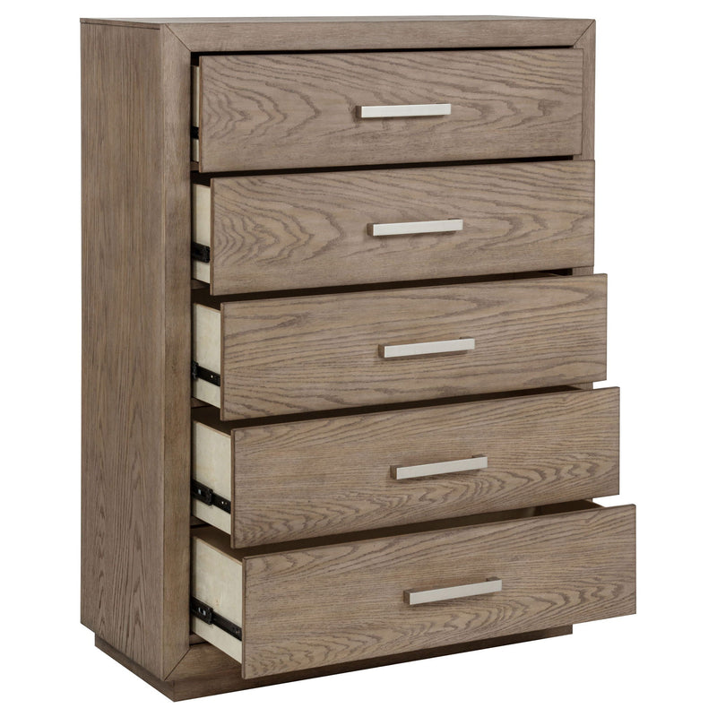 Gibbons Barley - 5 Drawer Bedroom Chest - Brown by HouseOfZazla