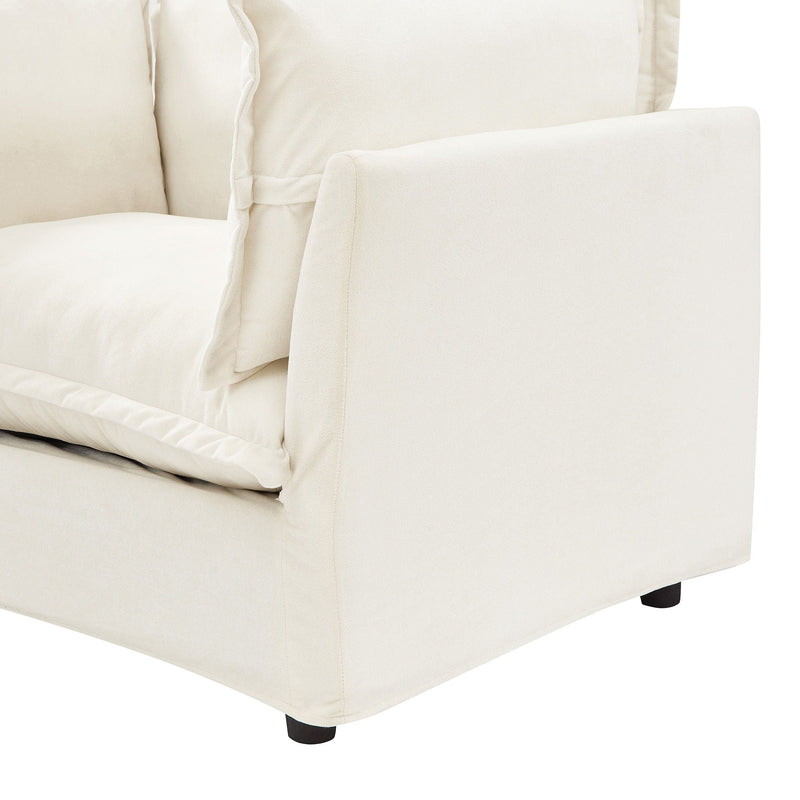 Modern Armchair Sofa With Movable Ottoman by HouseOfZazla