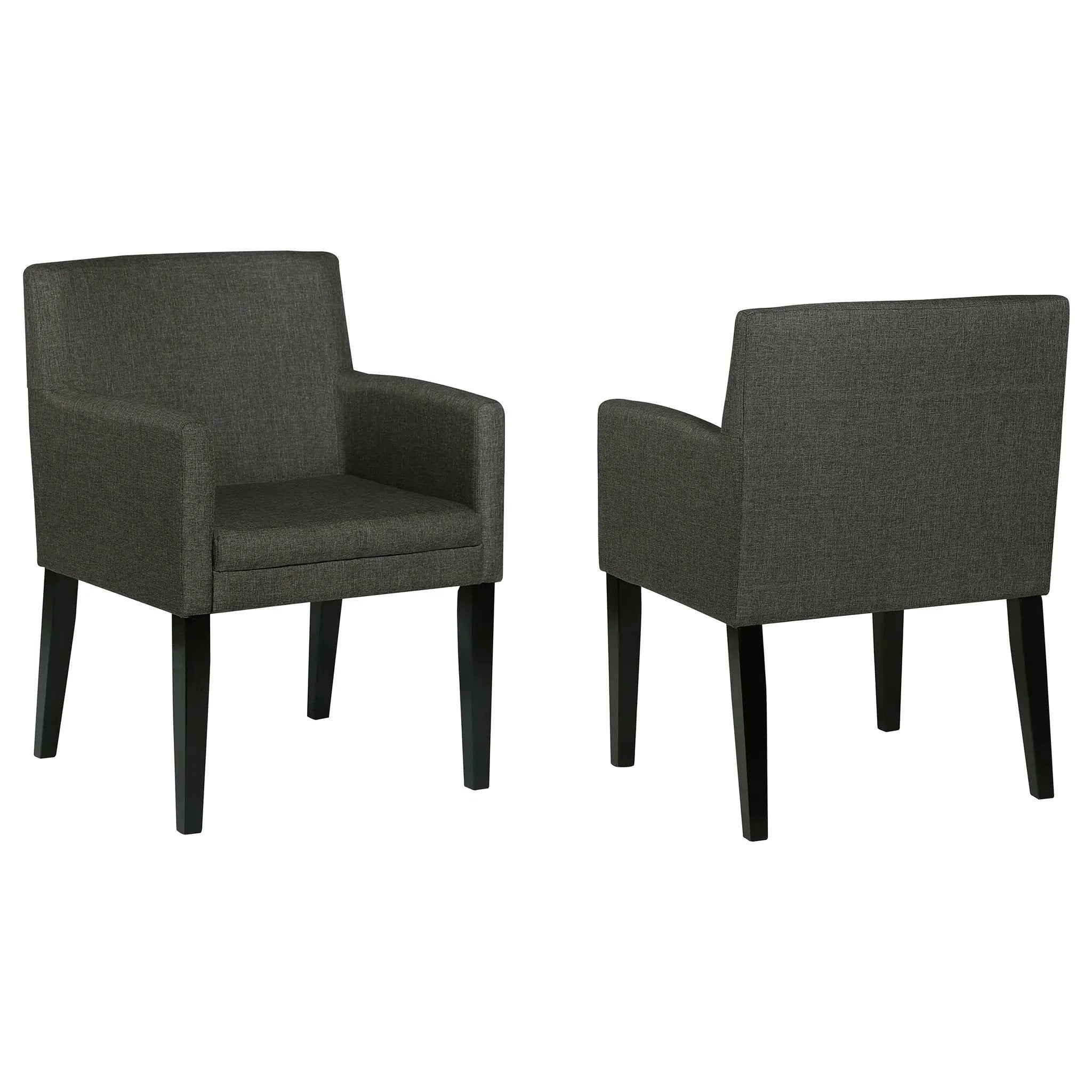 Catherine Upholstered Dining Arm Chair Grey (Set of 2) by Unique Piece Furniture