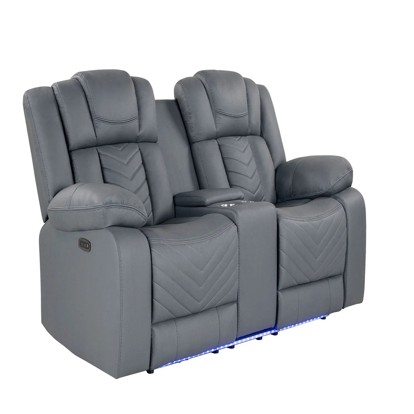 Raize - Power Living Room Set With Storage Console And Cup Holders by HouseOfZazla