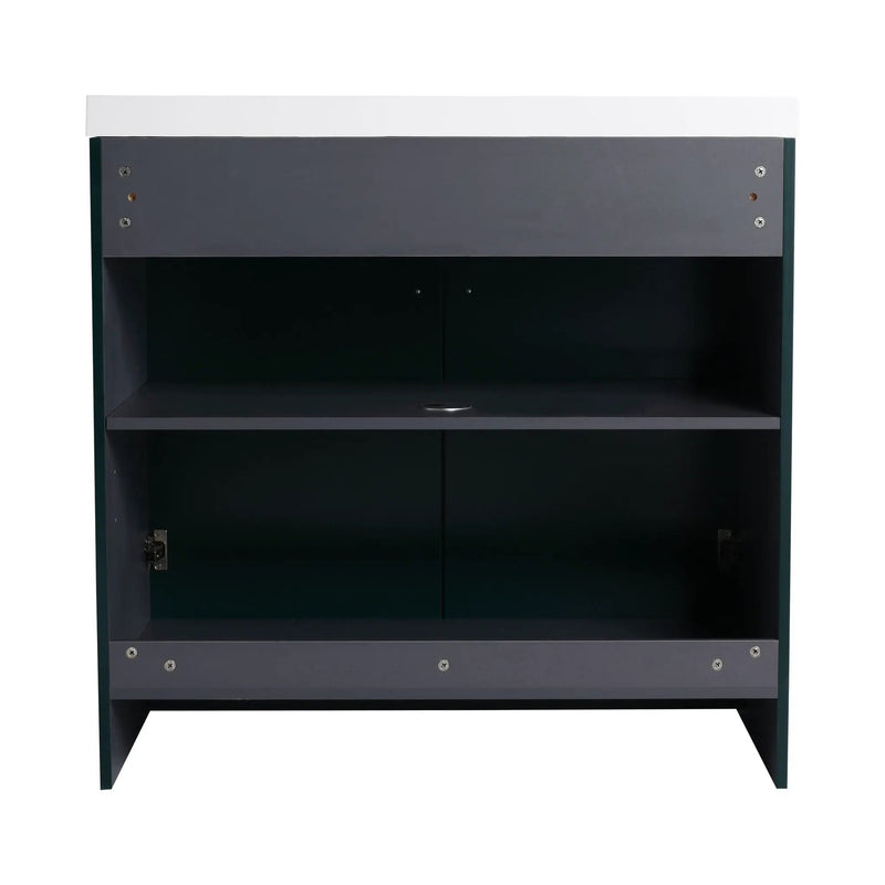 Modern Freestanding Bathroom Vanity With Soft Close Cabinet Doors by HouseOfZazla