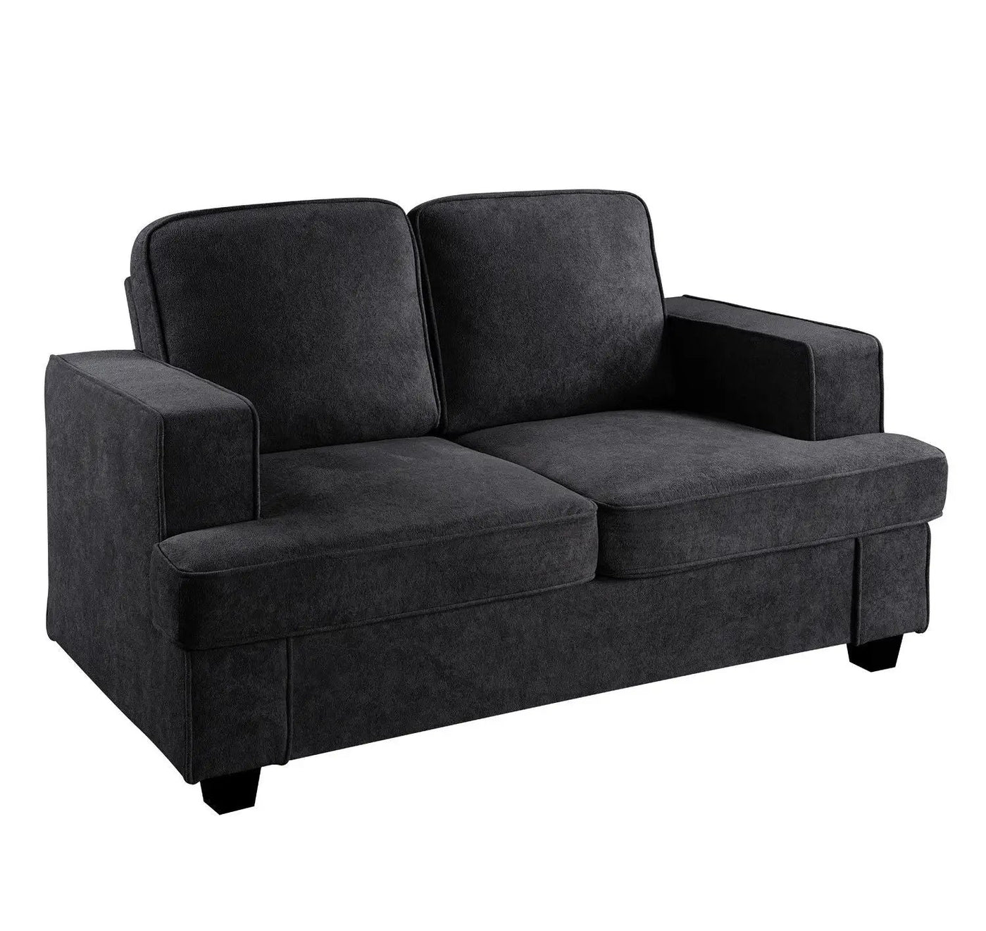 Modern Loveseat, Comfortable 2 Seater Couch With Deep Seating, Loose Back Cushions, Wide Arms by Unique Piece Furniture