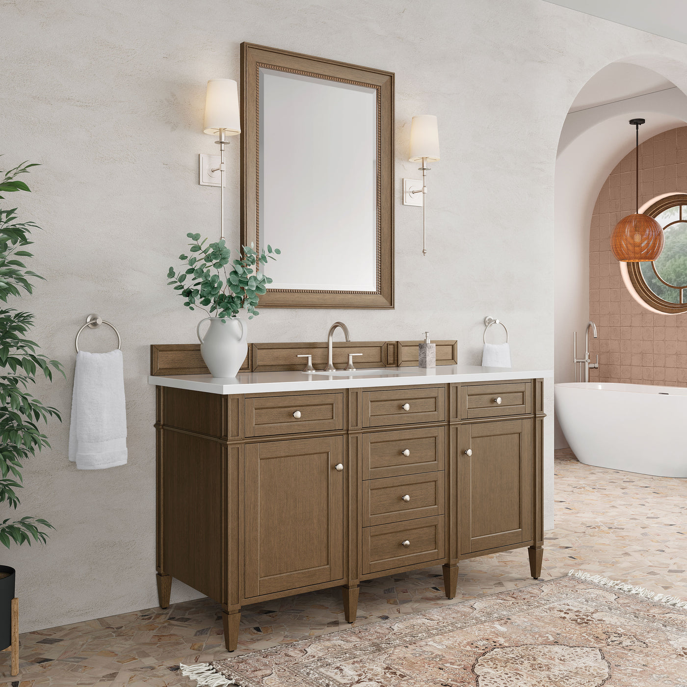 James Martin Brittany 60" Single Bathroom Vanity, Saddle Brown, view 36