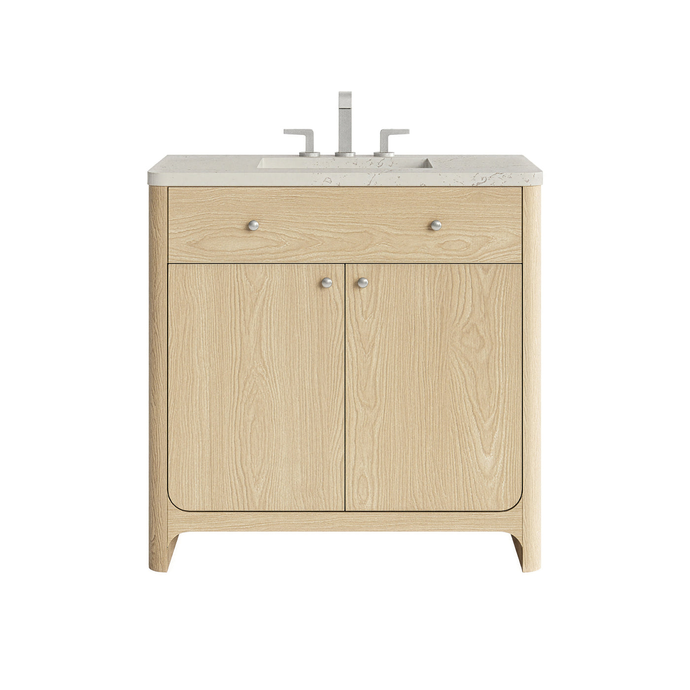 James Martin Gracyn 36" Single Bathroom Vanity, Coastal Driftwood with Siberian countertop