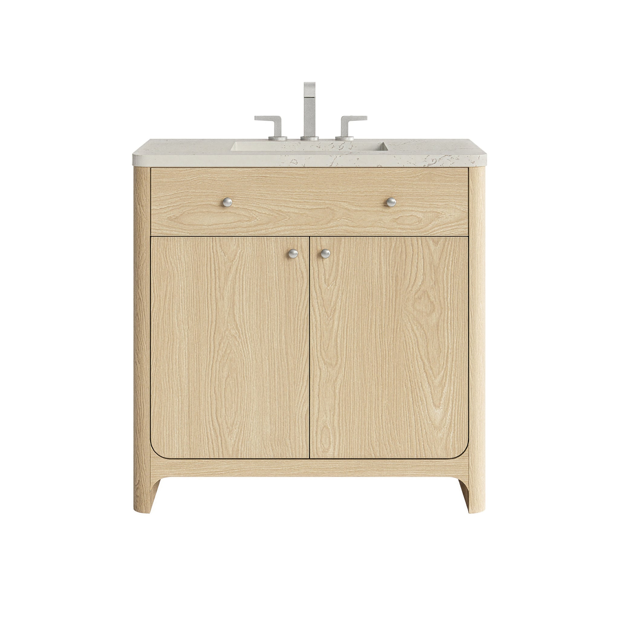 James Martin Gracyn 36" Single Bathroom Vanity, Coastal Driftwood with Siberian countertop