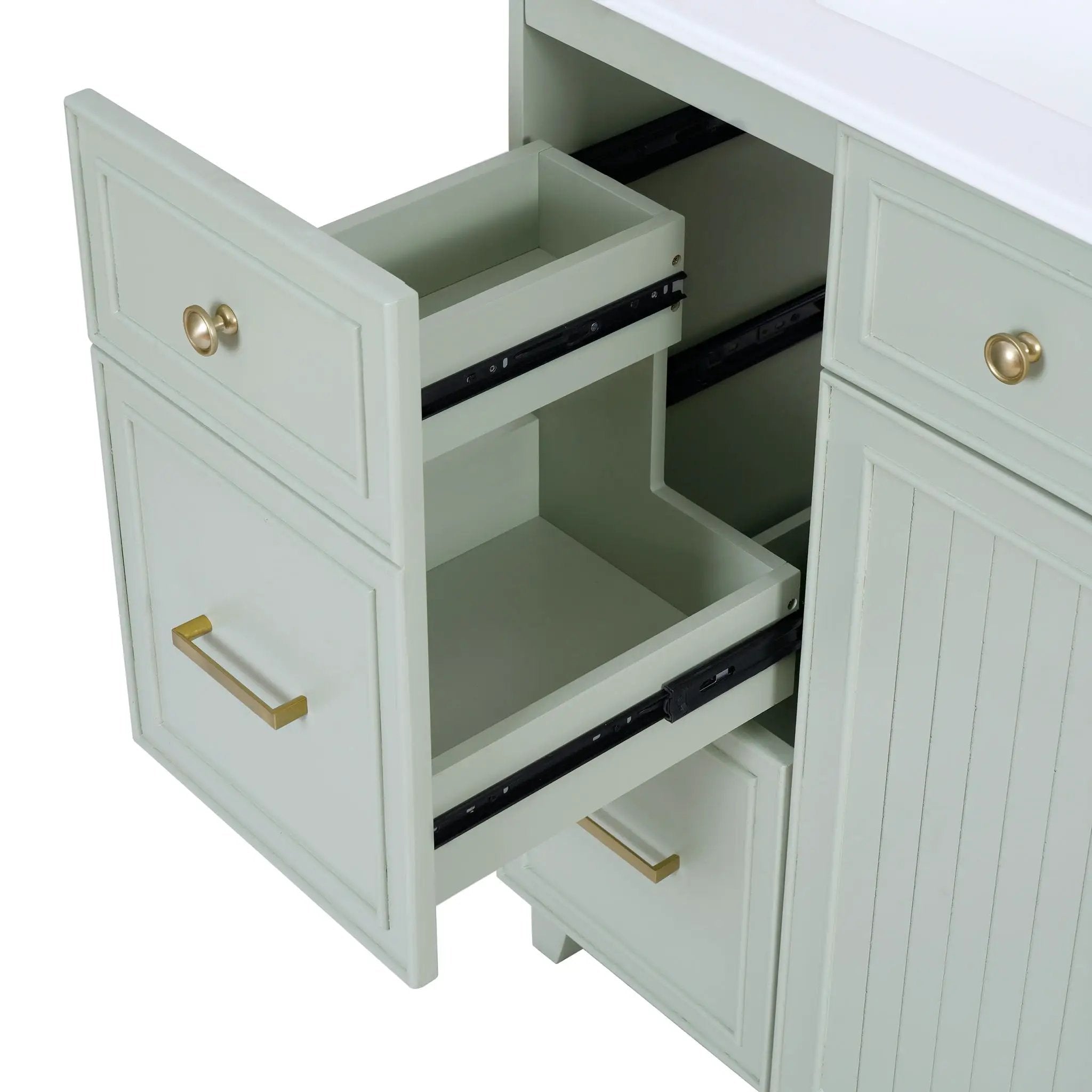 Bathroom Vanity With Sink, Soft Close Doors, Adjustable Shelves