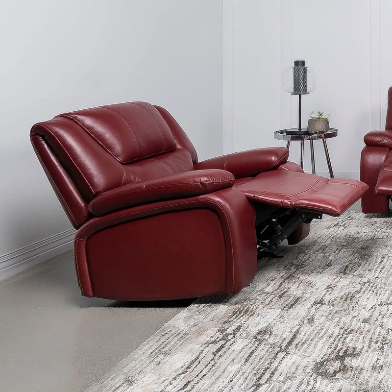 Camila Upholstered Glider Recliner Chair Red by Unique Piece Furniture
