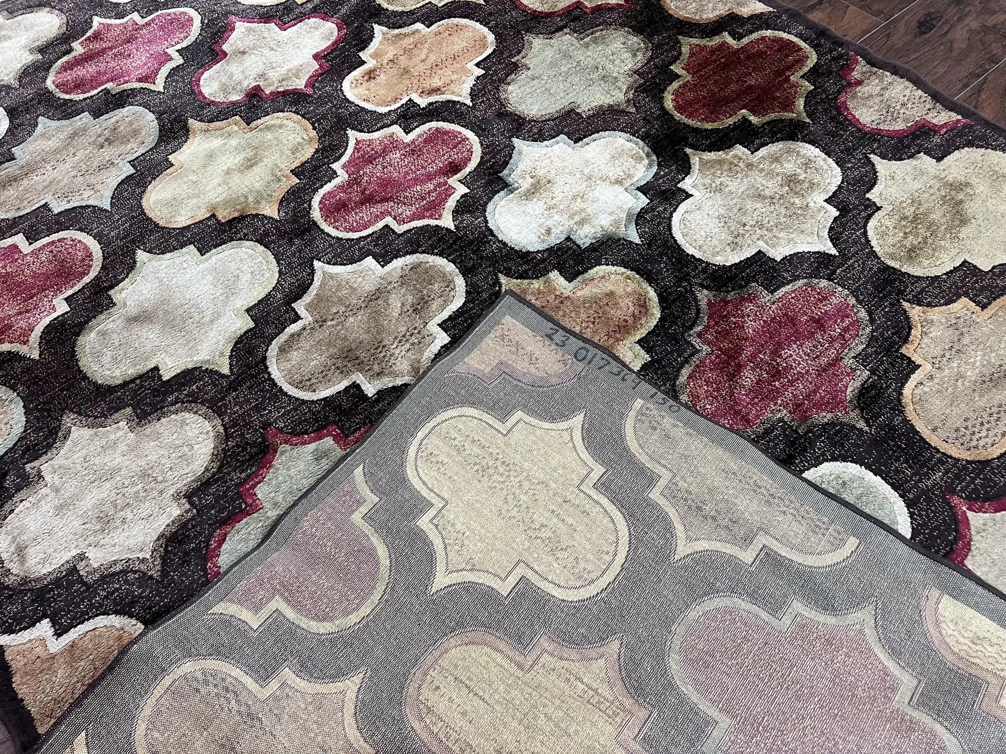 Panel Design Rug 5x7, Multicolor Contemporary Area Rug, Small Living Room Rug by Jewel Rugs