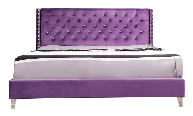 Upholstered Nailhead Trim Chic Bed by HouseOfZazla