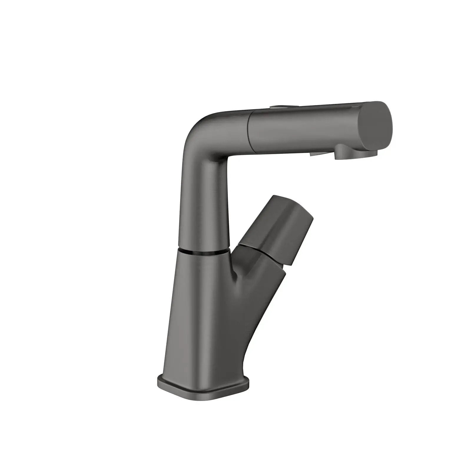 Pull Down Bathroom Sink Faucet With 3 Water Modes And Stainless Steel Construction - Gunmetal Black by HouseOfZazla