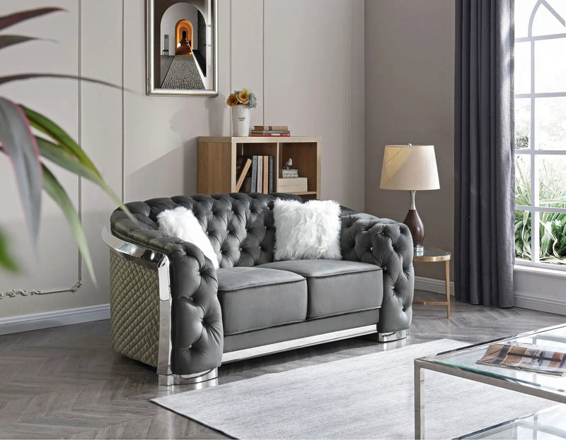 Loveseat With Flared Arms by Unique Piece Furniture