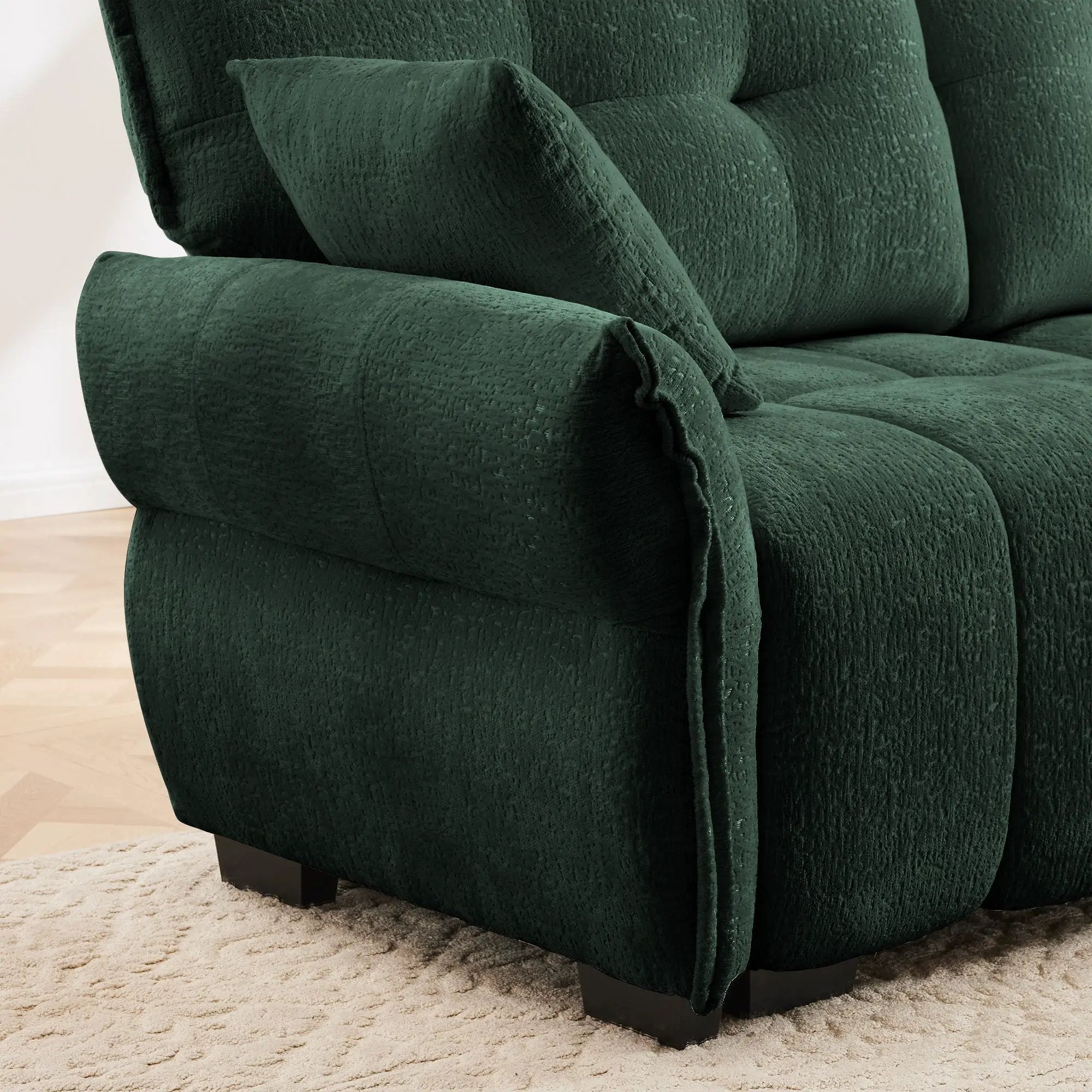 Sofa Set With Ottoman And Pillows, Textured, High Resilience Cushions by HouseOfZazla