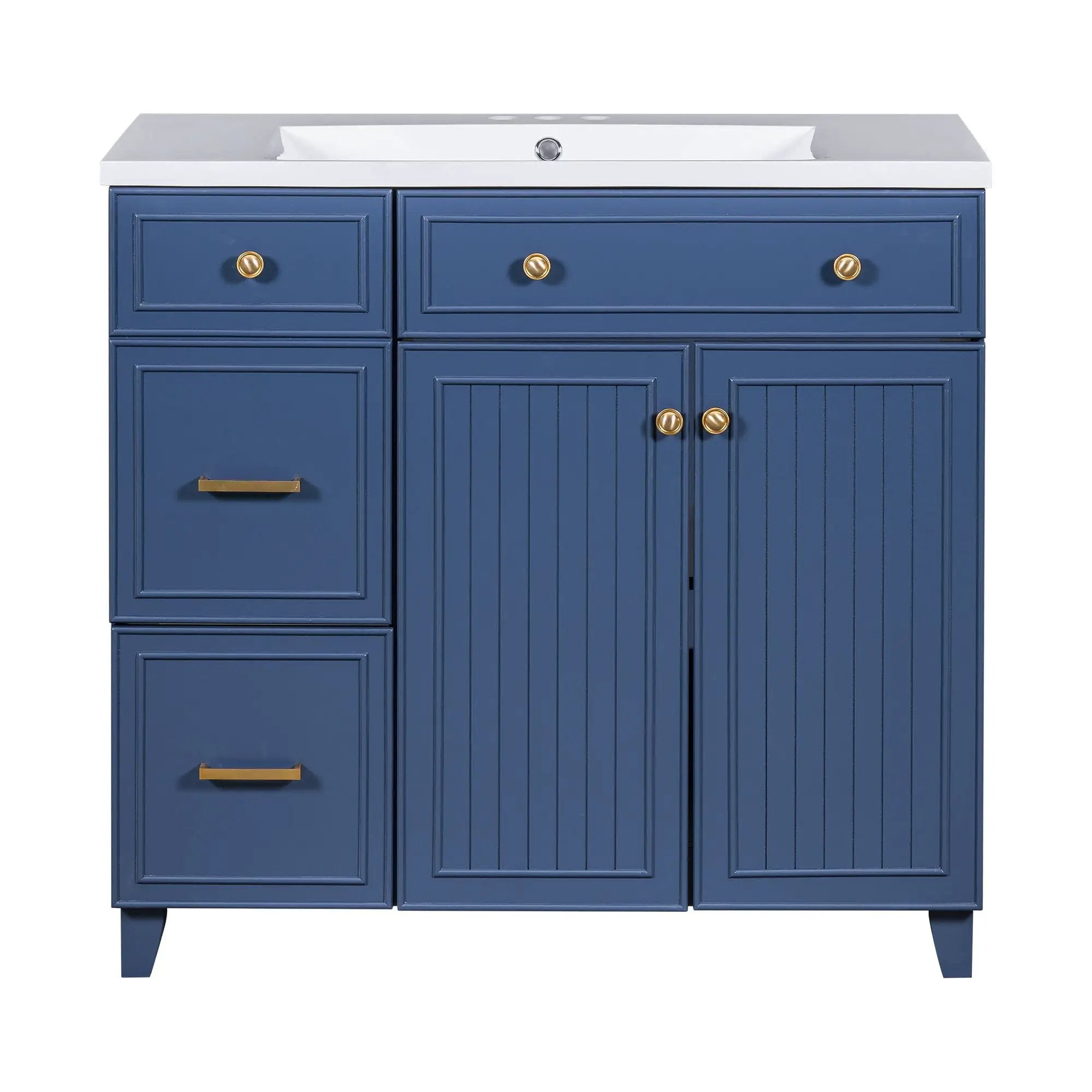 Bathroom Vanity With Sink, Soft Close Doors, Adjustable Shelves
