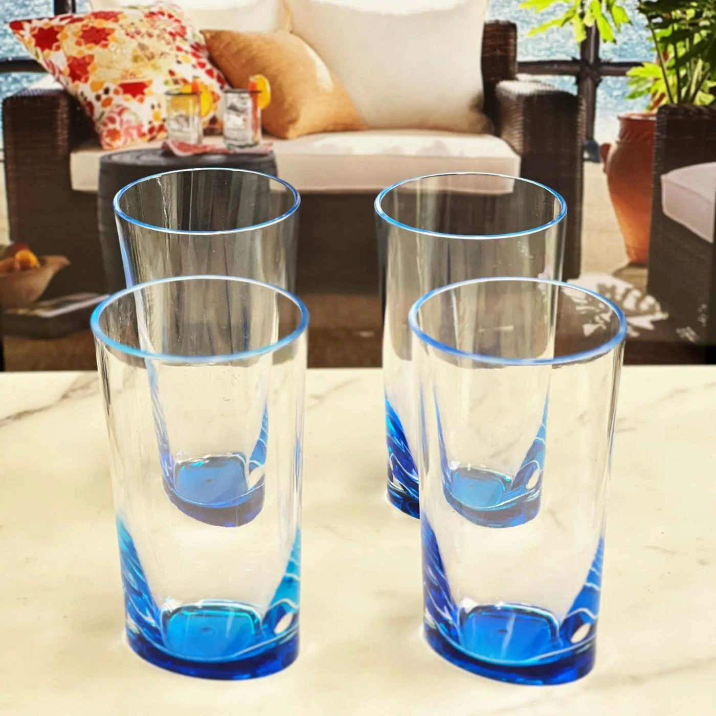 Leading Ware Oval Halo Acrylic Glasses Drinking Set by HouseOfZazla
