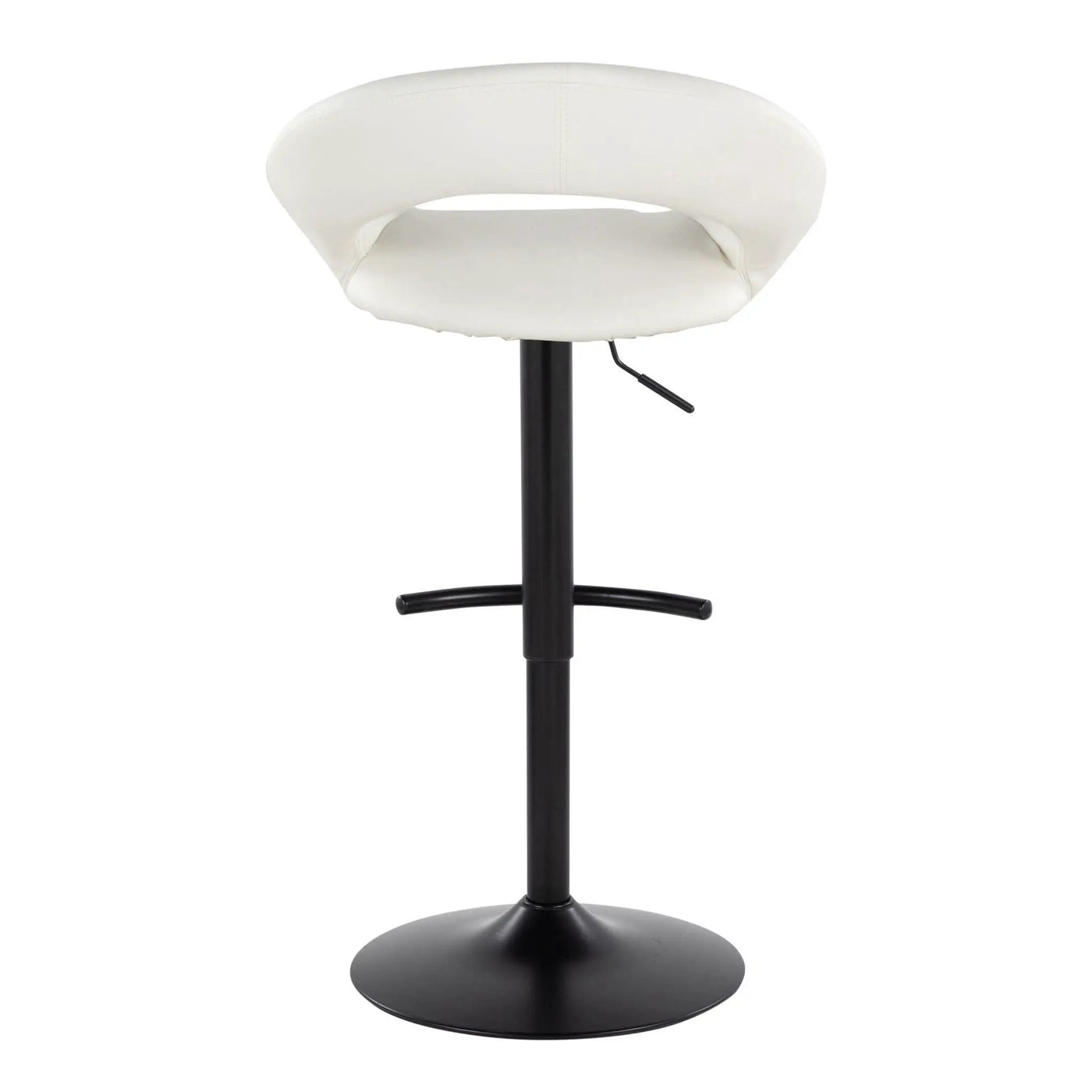 Posh - Contemporary Adjustable Barstool With Swivel & Rounded T Footrest (Set of 2) by HouseOfZazla