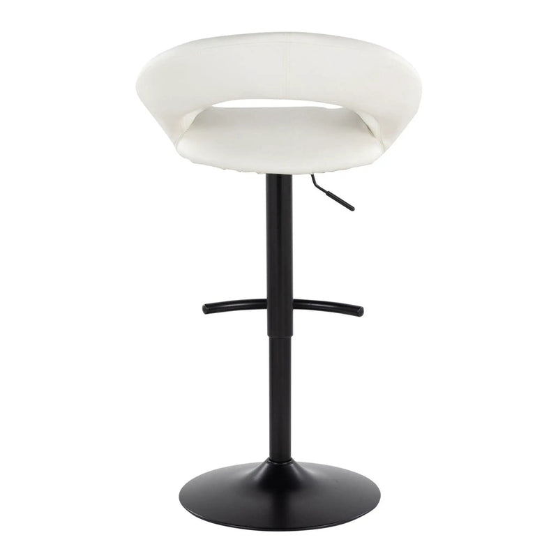 Posh - Contemporary Adjustable Barstool With Swivel & Rounded T Footrest (Set of 2) by Unique Piece Furniture
