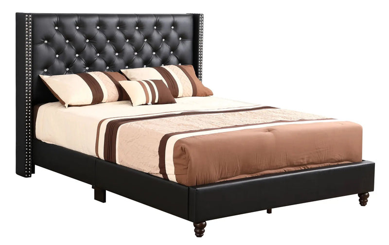 Upholstered Nailhead Trim Chic Bed by HouseOfZazla