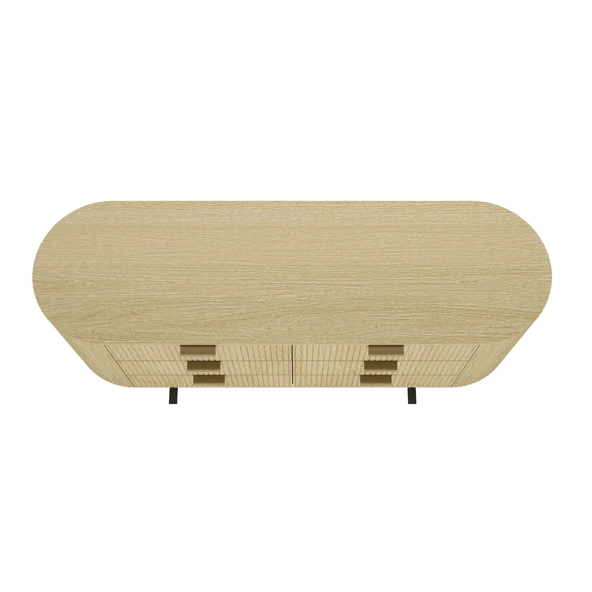 Olivia - Double Dresser With 6 Drawers - Oak by HouseOfZazla