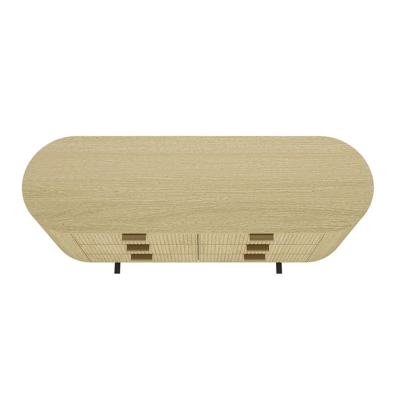 Olivia - Double Dresser With 6 Drawers - Oak by HouseOfZazla