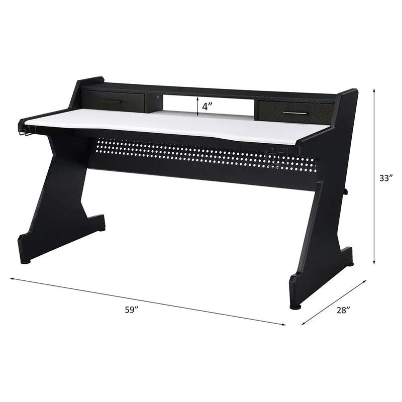 Bigga - Gaming Desk - Black & White by Unique Piece Furniture