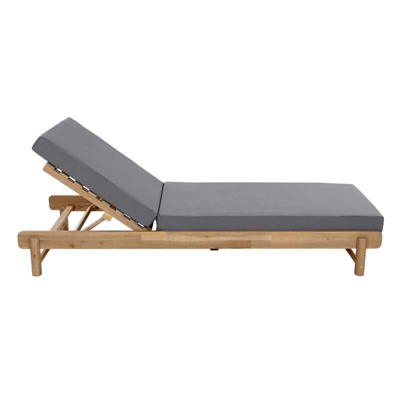 Light Teak Acacia Wood Chaise Lounge Set by HouseOfZazla