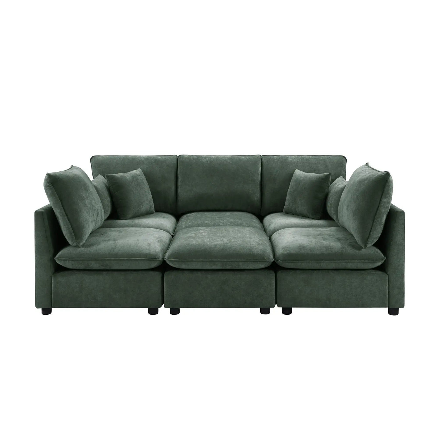 Modern Sectional Sofa U-Shaped With Movable Ottoman Storage Armrests And USB Ports by Unique Piece Furniture