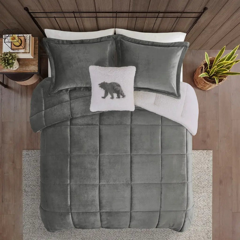 King Plush to Sherpa Down Alternative Comforter Set by HouseOfZazla