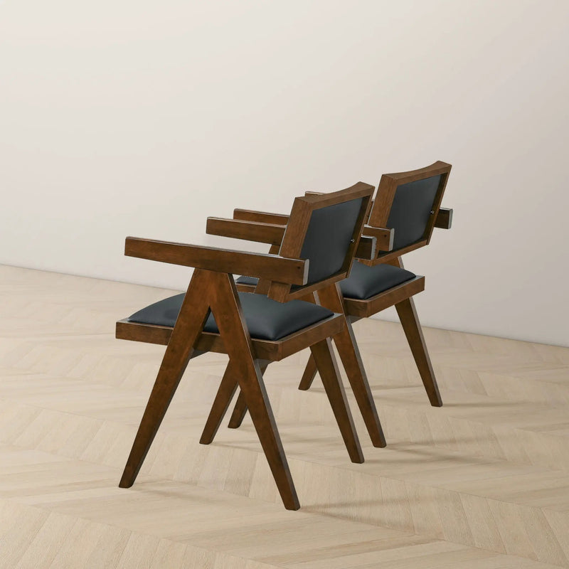 Athena - Dining Chair (Set of 2) - Black / Brown by HouseOfZazla
