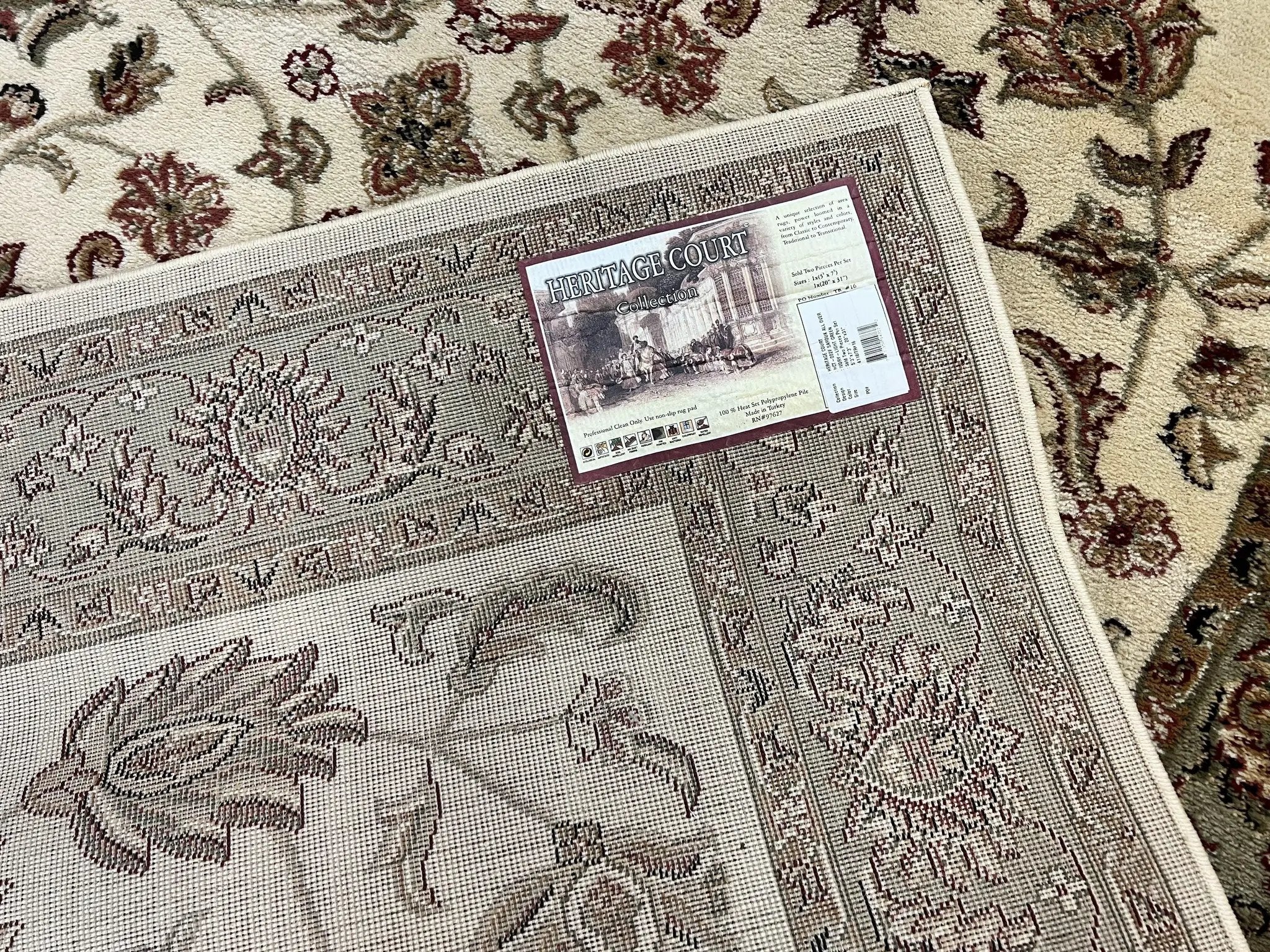 Floral Oriental Rug 5x7, Turkish Power Loomed Carpet, Traditional Design by Jewel Rugs