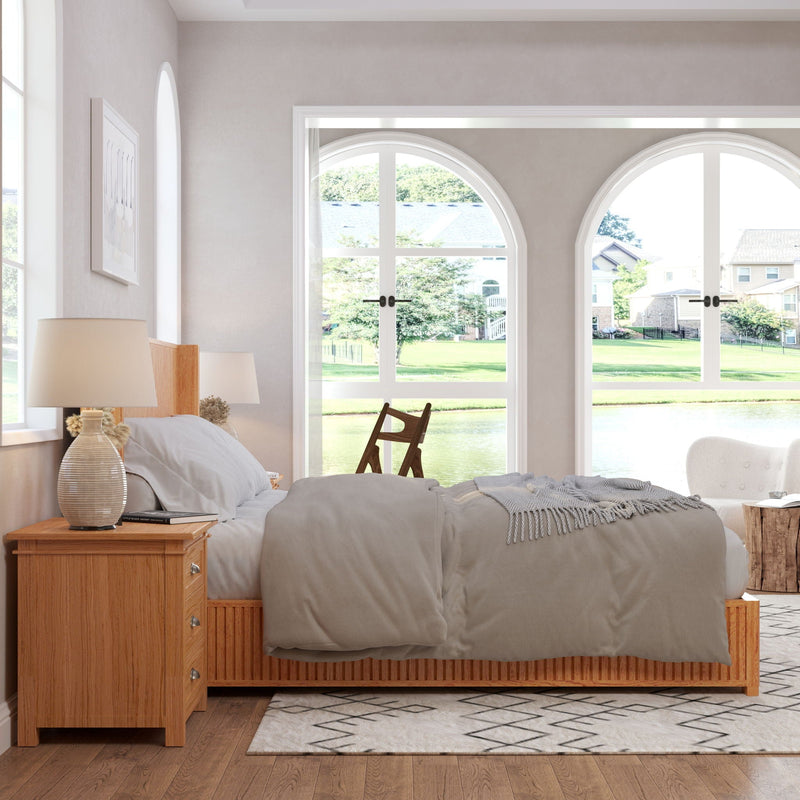 Platform Bed Frame With Headboard, Floor Standing Design by HouseOfZazla
