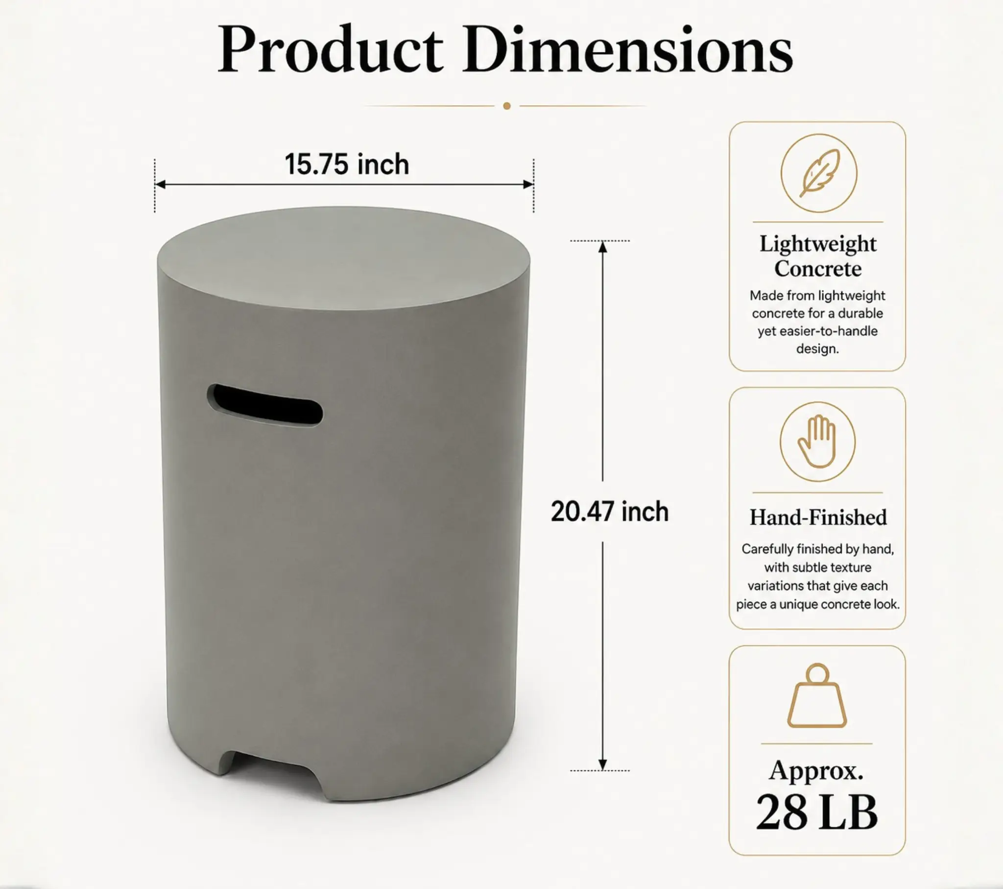 Lightweight Concrete Propane Tank Cover Table by HouseOfZazla