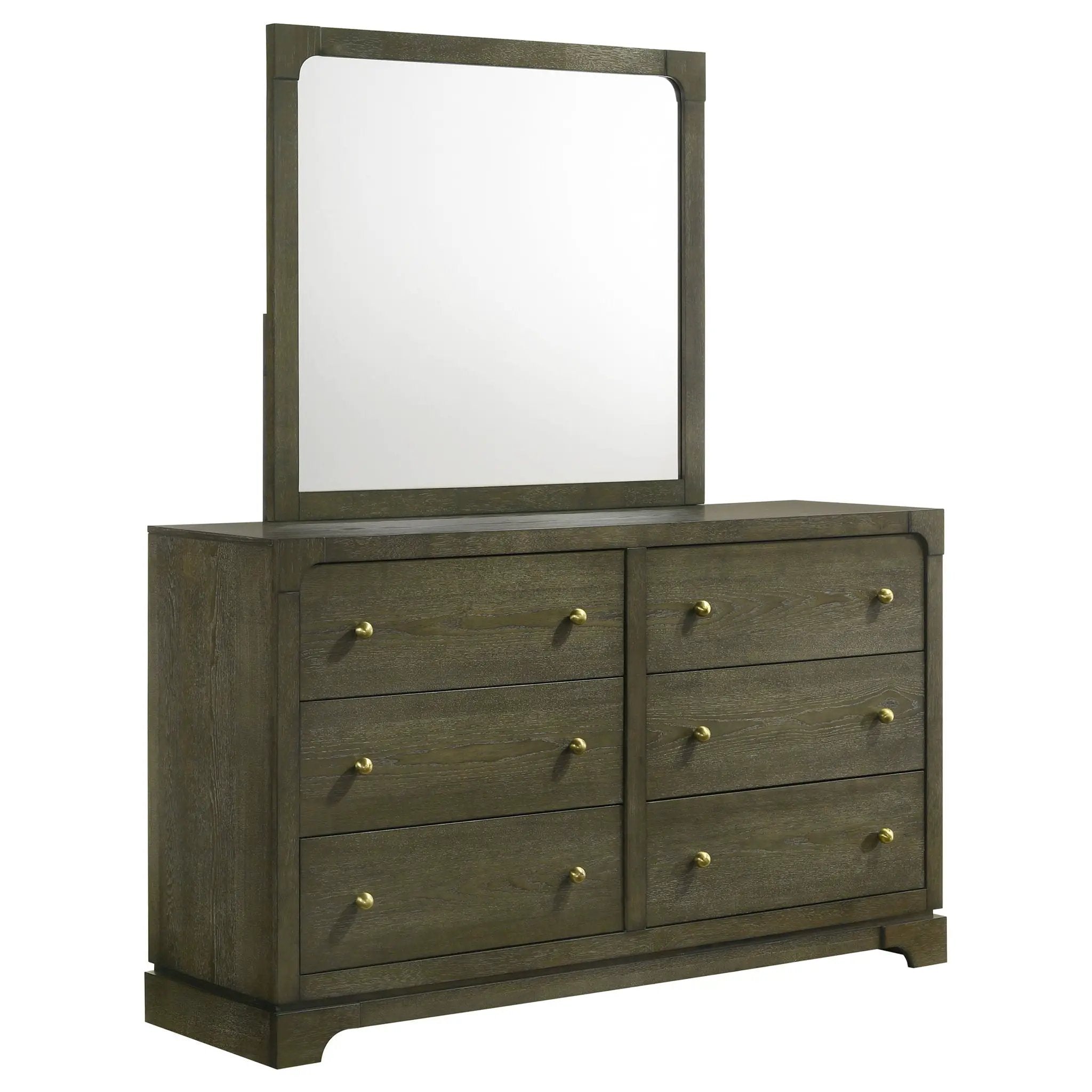 Gran Park 6-drawer Dresser and Mirror Dark Cocoa by Unique Piece Furniture