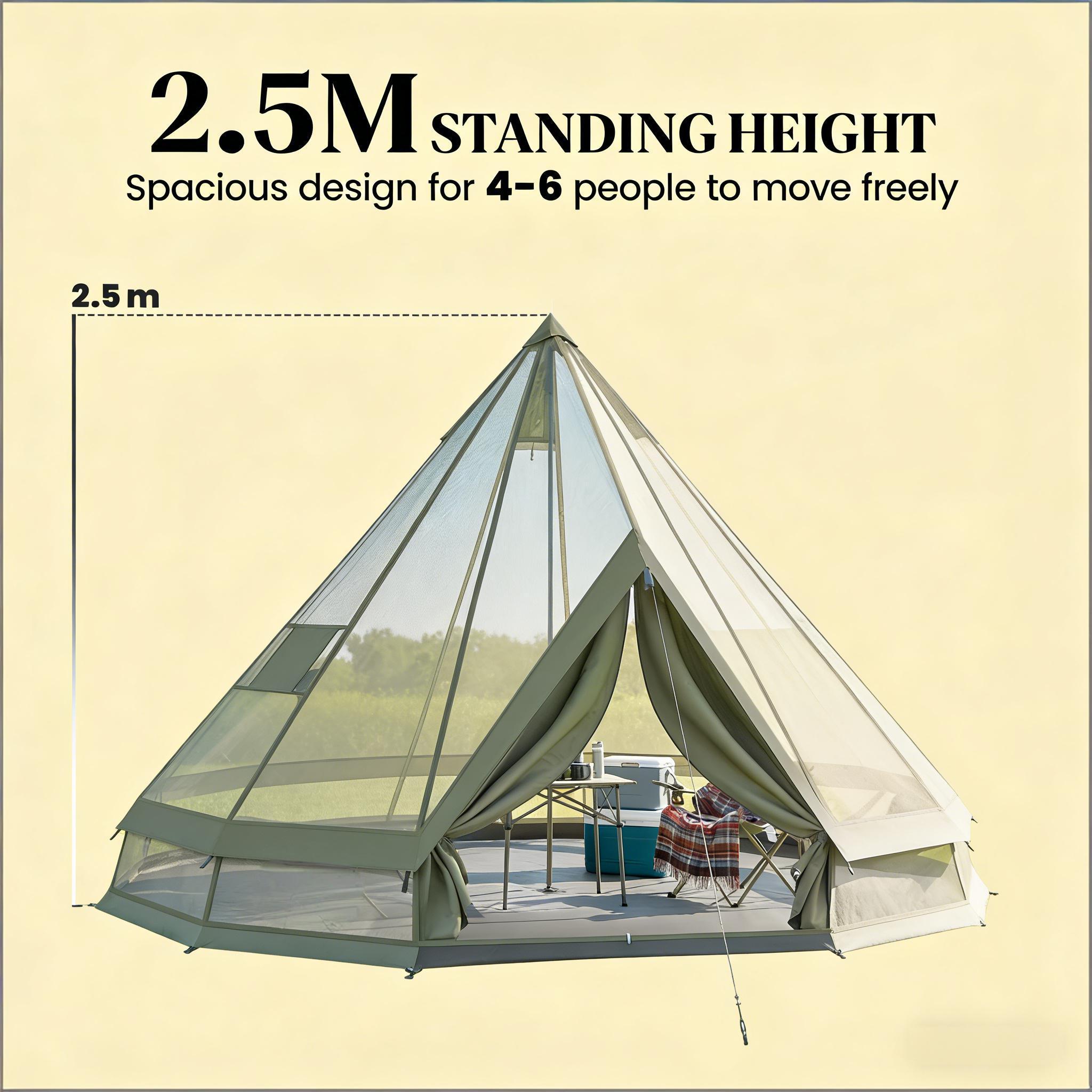 Outdoor Waterproof Teepee Camping Tent by HouseOfZazla