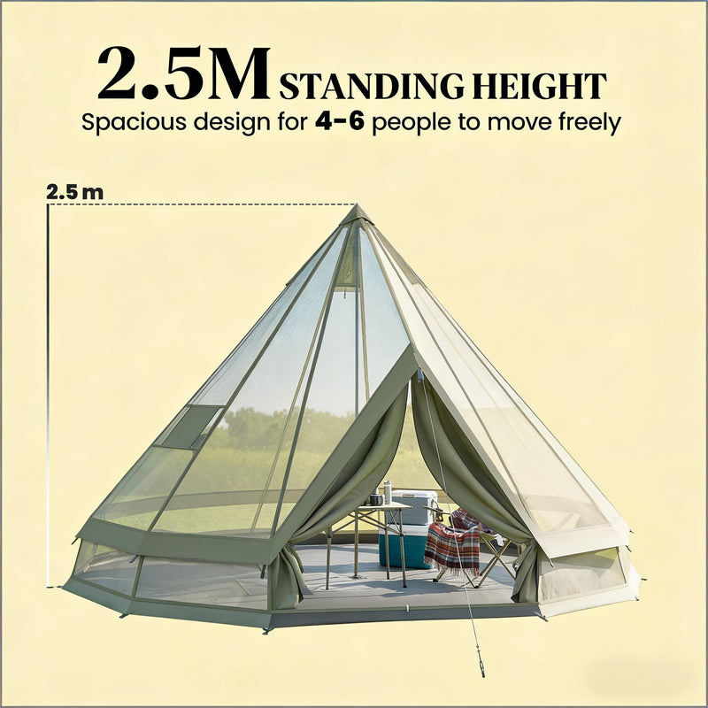 Outdoor Waterproof Teepee Camping Tent by HouseOfZazla