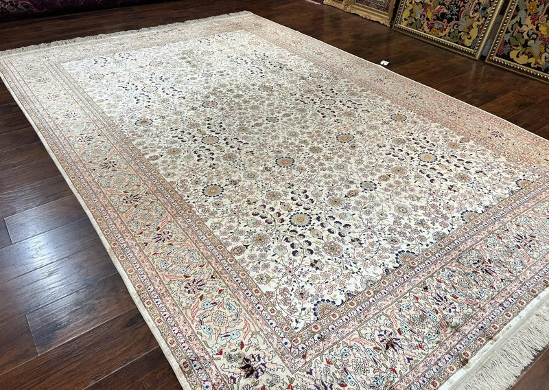 Wonderful Turkish Silk Rug 8x12, Handmade, Fine 320 KPSI by Jewel Rugs