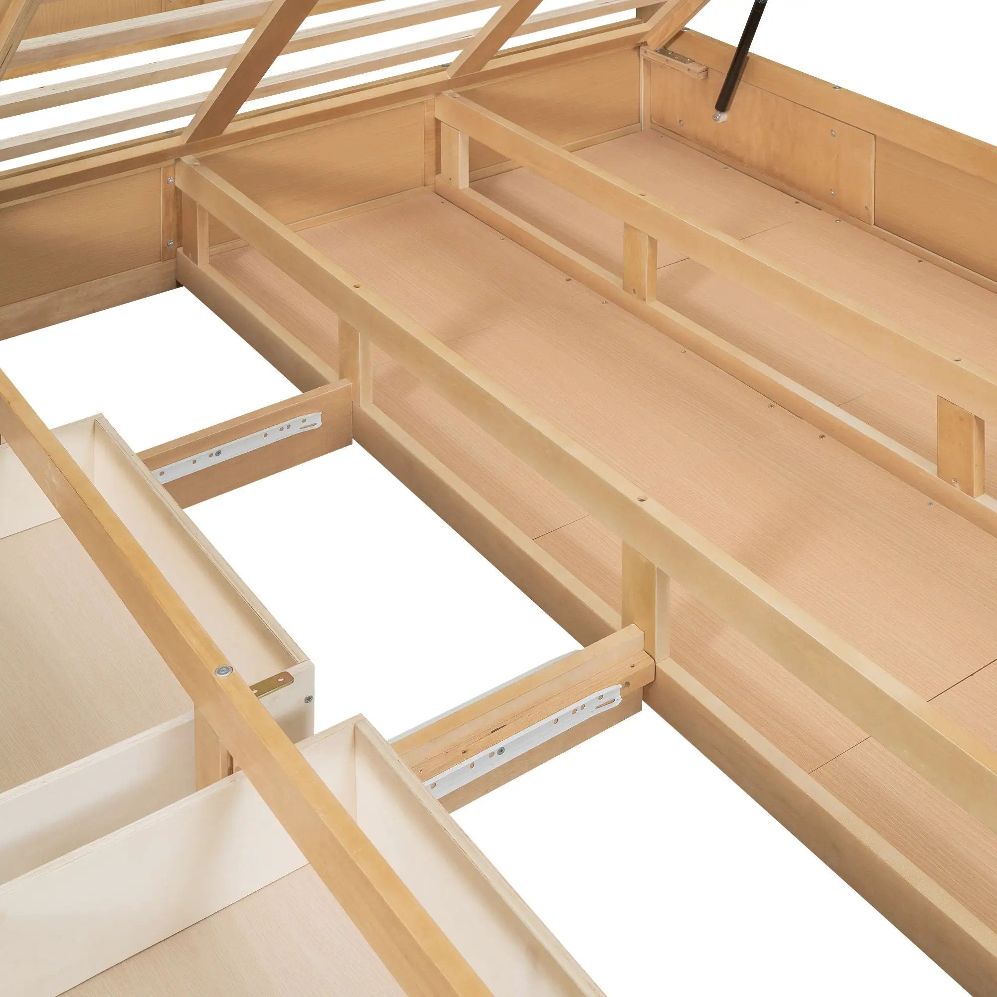 Platform Bed With Underneath Storage And 2 Drawers