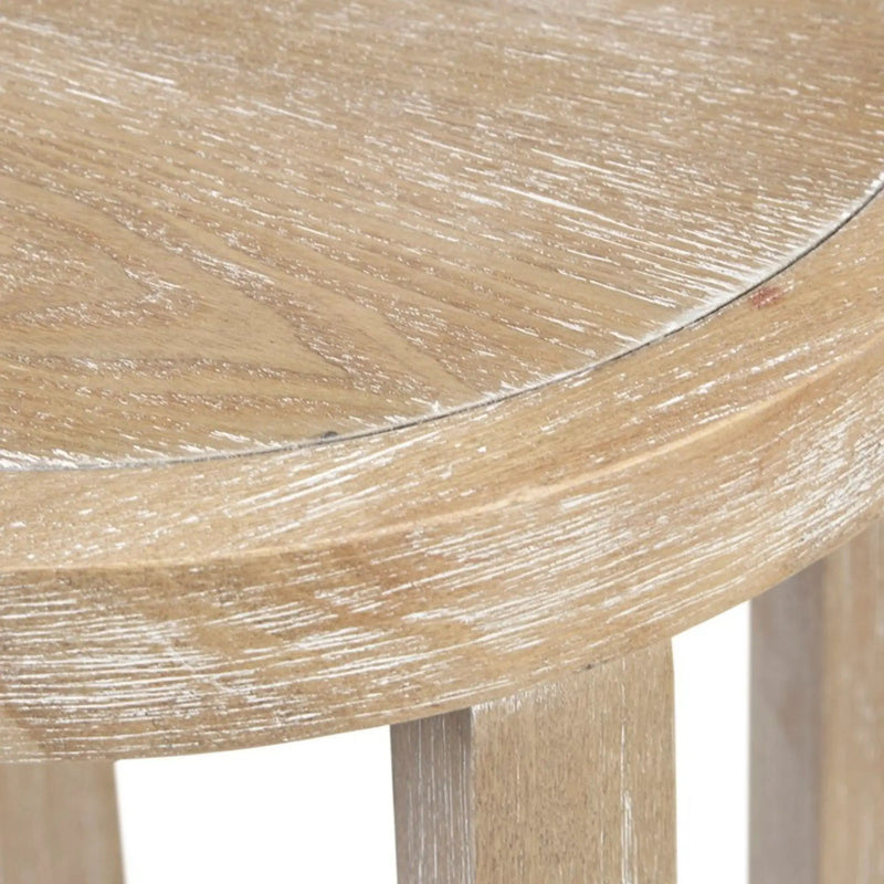 Bedford - Round Accent Table - Reclaimed Wheat by HouseOfZazla