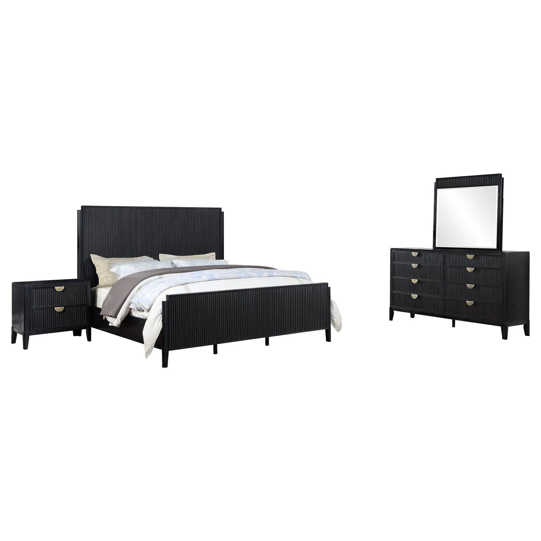 Brookmead 4-piece California King Bedroom Set Black by Unique Piece Furniture